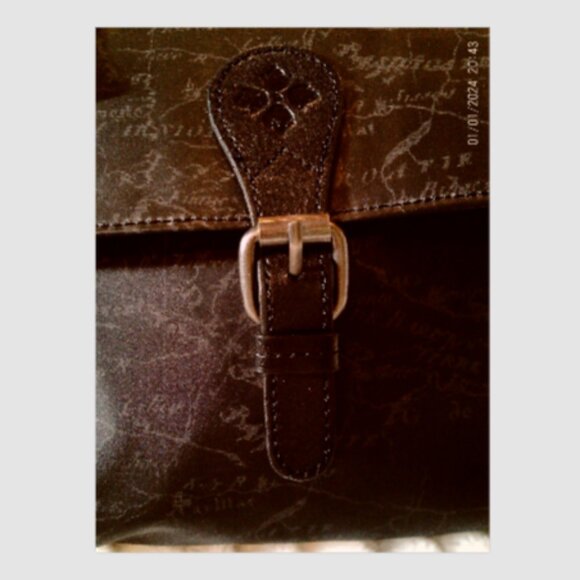 NWOT Black Patricia Nash Essone Crossbody Signature Map Handbag - Picture 3 of 10